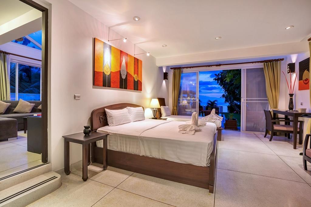 Emerald Sands - Beach Front 4 Bed Pool Villa Ko Samui Værelse billede