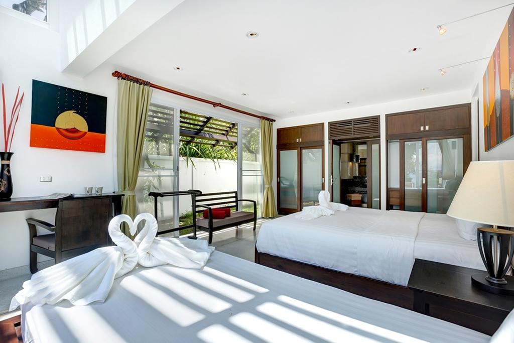Emerald Sands - Beach Front 4 Bed Pool Villa Ko Samui Værelse billede