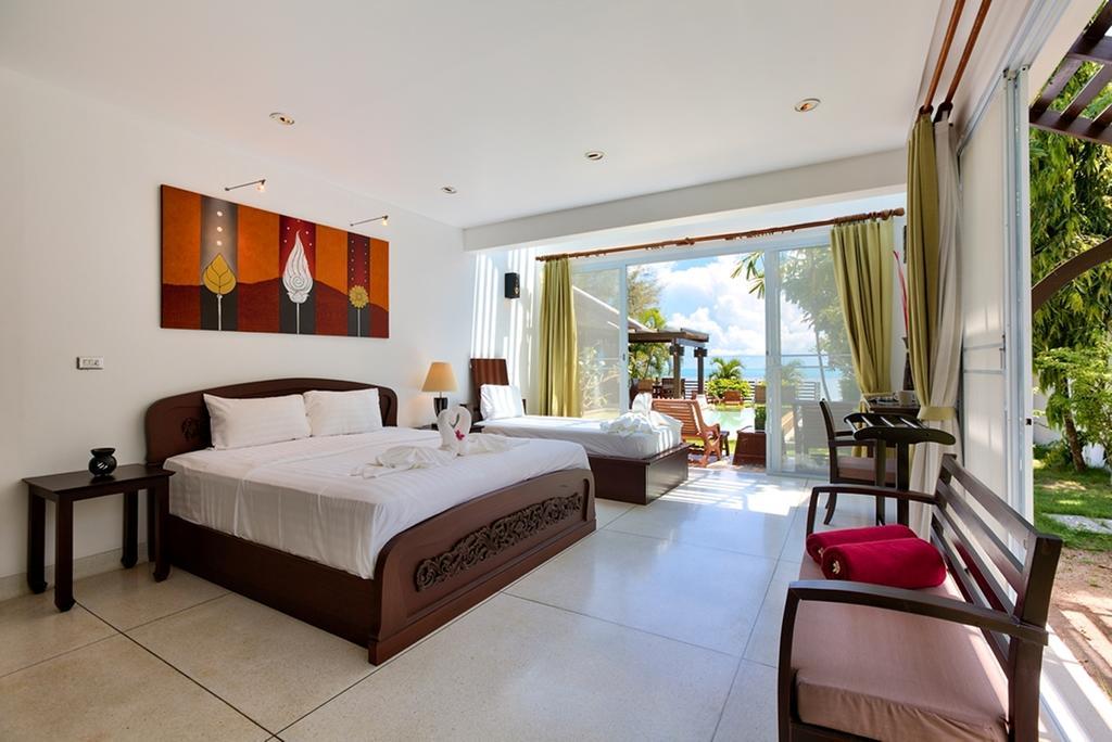 Emerald Sands - Beach Front 4 Bed Pool Villa Ko Samui Værelse billede