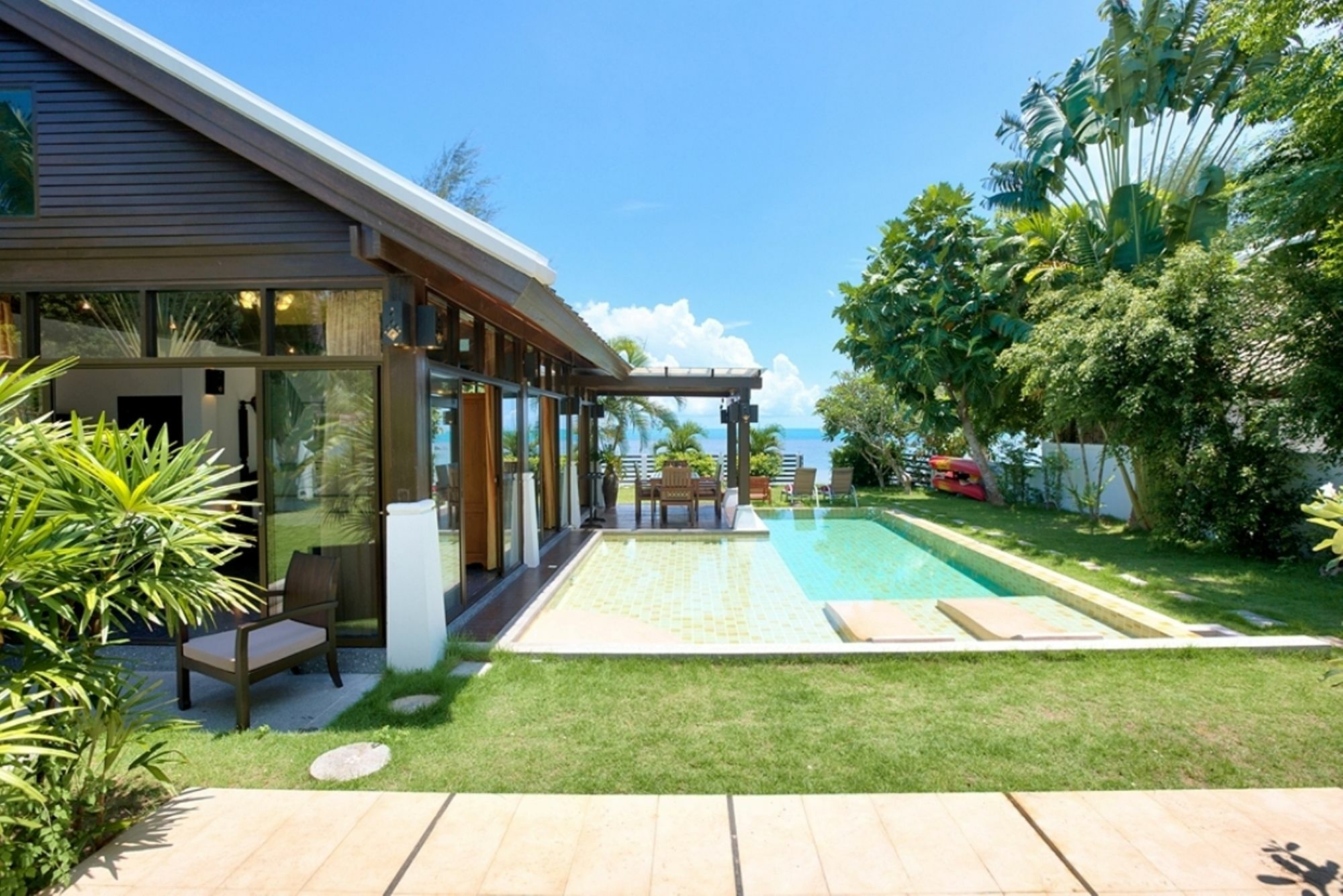 Emerald Sands - Beach Front 4 Bed Pool Villa Ko Samui Eksteriør billede
